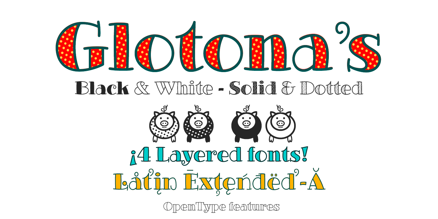 Пример шрифта Glotona Black Dot